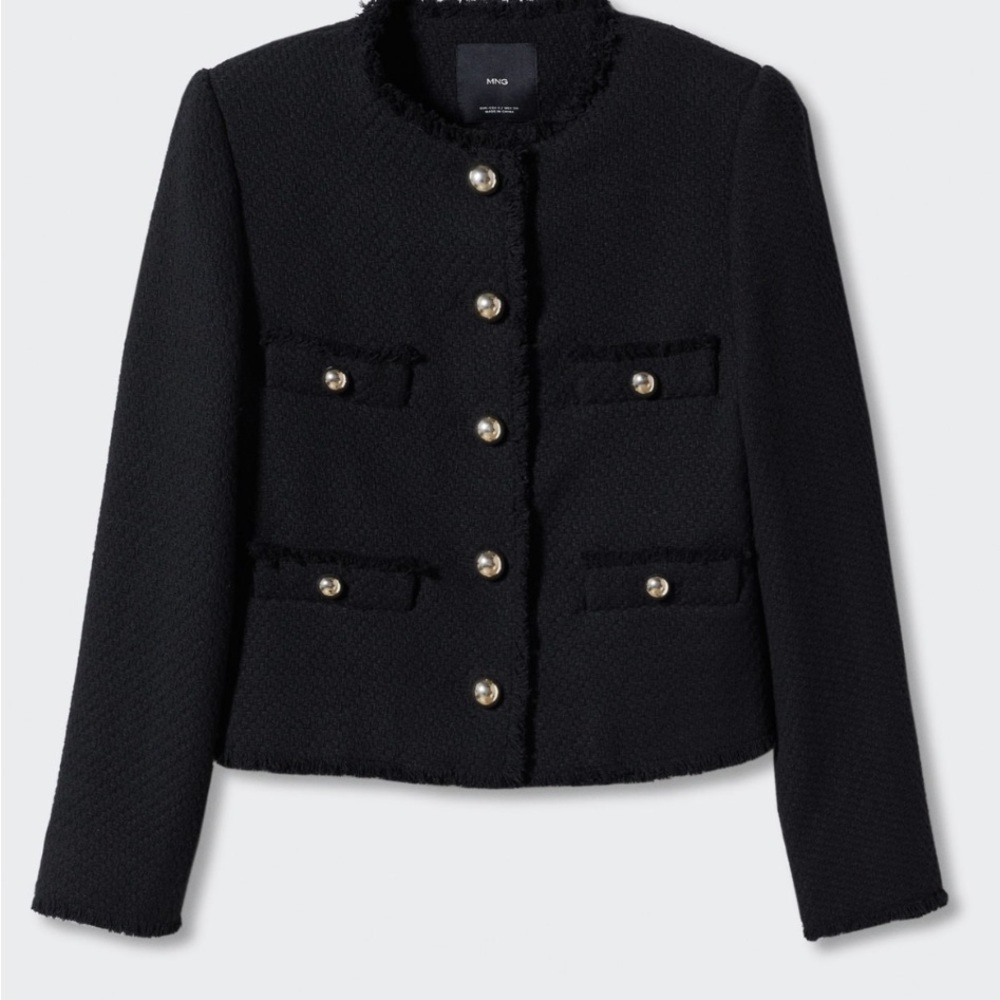 Mango Black Tweed Jacket